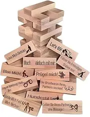 Lust Tower - Game for Adults,48Pcs Super Naughty Block Tower Game,Valentine Stacking Game Tumbling Game,Couples Blocks Tower