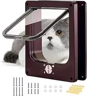 Cat Door Flap - Adjustable Weather Proof Pet Spotlight, Convenient Pet Supplies Safe for Wall Cabinet Doors