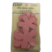 Pressed Petals Chip Chatter Glitzy 12 Flowers Chipboard Accents Scrapbooking New