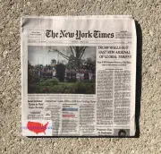 NEW YORK TIMES - THURSDAY APRIL 3 , 2025 (TRUMP ROLLS OUT VAST ARSENAL -TARIFFS)