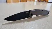 OBERLAND ARMS TITAN SEPP TITANIUM FRAMELOCK FOLDING KNIFE D2 PLAIN EDGE