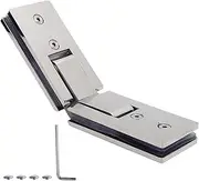 Glass Door Hinge,Bathroom Clamp,Pivot Hinges,Glass Clamp, Bathroom Door Bracket Glass Door Clip 135 Degrees Stainless Steel Firm Door Clip for Bathroom