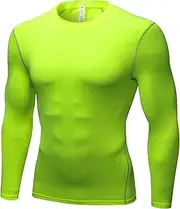 [LEICHR] Men's Compression Shirts Long Sleeve Athletic Running Cool Dry Top Gym Workout Sport Base Layer