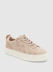 GUESS Women's Light Pink Giaa Logo Low-Top Sneakers Size: 10