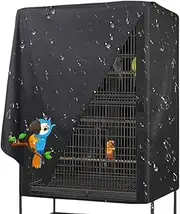 Bird Cage Cover - Canary Cage Packaging | Large Shade Aviary, Pouch Cover, Breathable Parrot House Protector, Creative Cutlery Parrot Pattern
