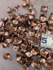 Lot Of 9mm Bronze Color Bass Findings With A Hook For DYI Earrings