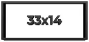 33x14 Shadow Box Frame Black | 1 inches Deep Real Wood Contemporary Shadowbox Di