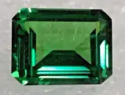 Beautiful Vibrant Green Emerald Cut Cubic Zirconia (CZ) 9x7mm Loose Stone