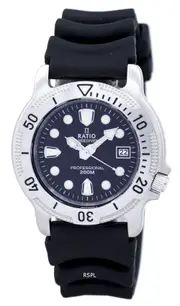 RATIO FreeDiver Professional 200M Sapphire Crystal Quartz 22AD202 Mens Watch