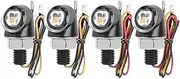 Motorcycle Indicators Flowing Turn Signal Lights Motorcycle Turn Signal Light DRL Aluminium Indicator Fr&on&t Rear Light Tail Brake Lamp For Cafe Racer Bo&bb&E&R Chopper(4pcs White Red Amber)