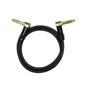 Audio 2000s E25103 1/4" TRS Right Angle to 1/4" TRS Right Angle 3 Feet Cable