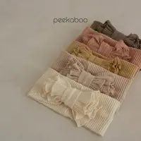 在飛比找蝦皮商城優惠-peekaboo 天使啾啾羅紋髮帶《現貨》｜新生兒髮帶 女寶