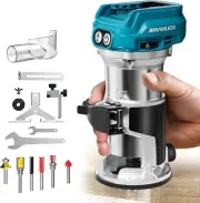 Cordless Compact Router for Makita 18V Battery (Bare Tool), 6 Variable Speeds Ro