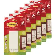 3M Command Picture Poster Hanging Strips Large White Pack 4 Pairs Pack 6