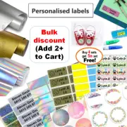 Vinyl Personalised Name Labels Pencil Stickers Childcare Kids Waterproof custom