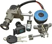 Ignition Barrel Key Switch for GY6 QJ for Keeway Scooter ZY 125 150 Motorcycle Spare Part Lgnition Key Switch Set Seat Lock Key Kit Motor Ignition Key Switches