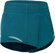 [SANTINY] Girls Athletic Shorts with Zipper Pocket Lightweight Running Shorts for Teen Kids Sports Active Gym Preppy Shorts
