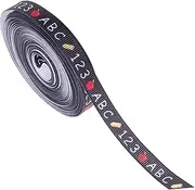 School-Themed Wrapping Ribbon: 10 Yard Polyester Fabric Strap with Pencil Print - for First Day of School Crafts Teacher Appreciation Graduation Decor