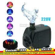 Mini Submersible Water Pump Aquarium Fountain Air Fish Pond Tank 12 LED Lighting