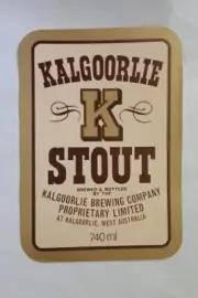 PALE 740 Mil KALGOORLIE STOUT LABEL by KALGOORLIE BREWING c1970s EXCELLENT CONDn