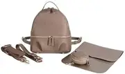 Leather Diaper Backpack for Everyday use - Travel Backpack - Large Capacity Nappy Bag with Stroller Strap - Adjustable Shoulder Straps
