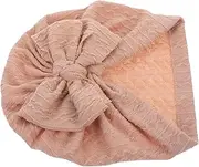 [SAFIGLE] Hat Bonnet Headwear Newborn Daisy Bows Nursery Beanie Cap Hat Girl Lined Satin Bucket Hats for Babies Hair Accessories Turban Hats Coffee Fabric