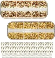 Lobster Clasps Set, BetterJonny 200Pcs Lobster Clasps and 400Pcs Open Jump Rings Kit with Box Silver and Gold Lobster Claw Clasps for Bracelet Necklace and Jewelry Making