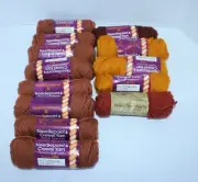 Lot 13 Colombia-Minerva Wool Needlepoint & Crewel Yarn Skeins Brown Gold Copper
