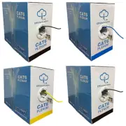 Cat6 Plenum Ethernet Cable 1000ft UTP Blue, Black, White & Yellow