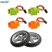 4X Geekservo 360 Continuous Rotation Servo Wheel For Legoes Micro:bit Robot Car