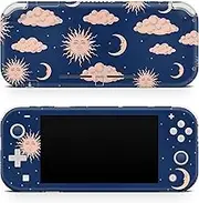 TACKY DESIGN Purple Moon and sun skin Compatible with Nintendo switch lite, Zodiac Pastel switch lite Stickers, Vinyl 3m decal, Full wrap cover