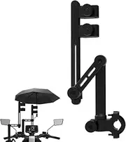 Umbrella Clip for Chair - Adjustable Wheelchair Canopy Mount - Golf Cart Umbrella Holder, Handle Bar Mounted Umbrella Clamp for Mobility Scooter, Stroller, Wheelchair
