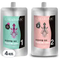 在飛比找Coupang 酷澎優惠-GALATONIC 墨魚染髮劑 1劑 500ml+2劑 50