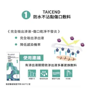 【TAICEND 泰陞】Stage1 防水不沾黏傷口敷料_滅菌_4x21cm