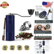 Effortless Manual Coffee Grinder with Dual Bearing for Superior Brewing Control