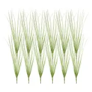12Pcs Artificial Grass Plants, 18.5" Plastic Fake Wheat Grass Greenery, Green