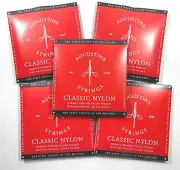 Augustine Guitar Strings 5-Sets Classsical Classic Red Medium Tension 524A