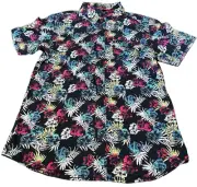 Buffalo David Bitton Casual Shirt Short Sleeve Button Up Black Men's S Small