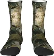[EdWal] Soft Black Bears print Moisture Wicking Socks Sports Socks for Men and Women Warm thermal Boot Hiking Socks