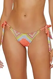[BECCA] Women's Summer Sunrise Tie Side Bikini Bottom, Cheeky Coverage, Swimwear Separates