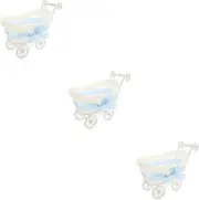 ABOOFAN 3pcs Woven Storage Basket Stackable Fruit Basket Candy Container Home Decor Organizer