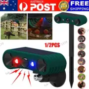 Solar Sound & Strobe Light Motion Sensor Alarm Ultrasonic Garden Animal Repeller