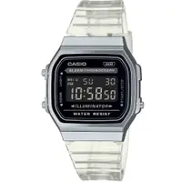 在飛比找蝦皮商城優惠-【CASIO】卡西歐 卡西歐懷舊復古電子膠帶錶-黑 A168