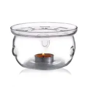 Teapot Warmer Glass Teapot Heater with Stainless Steel Cushion 4.9" x 2.75"