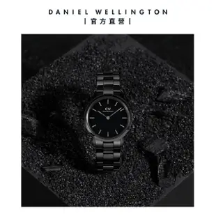 【Daniel Wellington】DW 手錶 Iconic Link Ceramic 28mm/32mm曜石黑陶瓷錶(DW00100415)