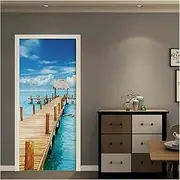 Door Stickers Character Art Paintings Self-Adhesive Removable Door Stickers Fashion Design Wallpaper Decal Home Decor Mural Poster (Color : B, Size : 40x120cm)