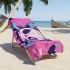 Curious Things - Punkie Days - Pink Skull and Crossbones Beach Towel 2