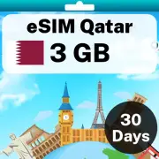 eSIM Qatar - 3 GB - 30 Days - Travel eSIM | QR code activation