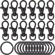 24Pcs Metal Swivel Clasps Lanyard Snap Hook Premium Lobster Claw Clasp Keychain
