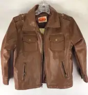 NWT Paradiso Camel Unisex Retro Kids Jacket Size 7